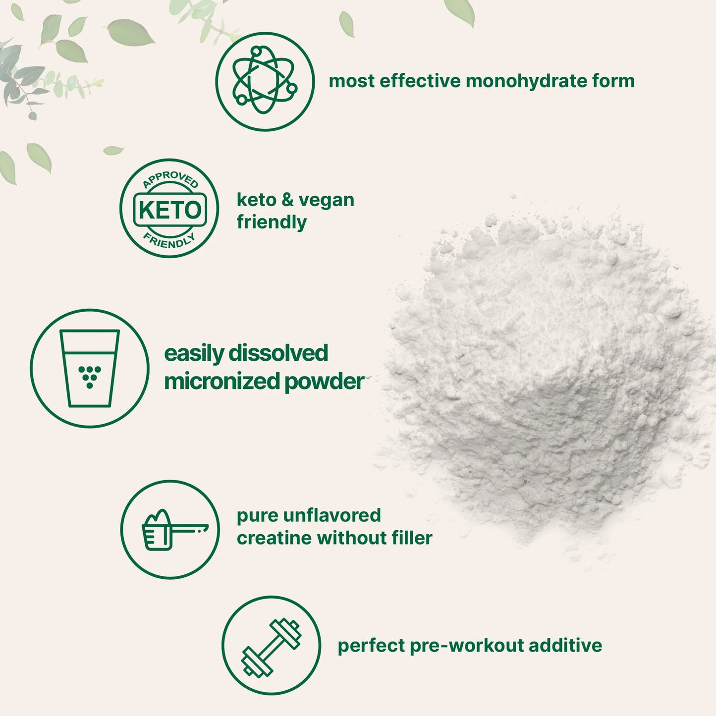 Creatina Monohidratada micronizada en Polvo de Microingredients. Características generales: Keto y vegana, fácil de disolver, pura, pre-workout perfecto | Colombia