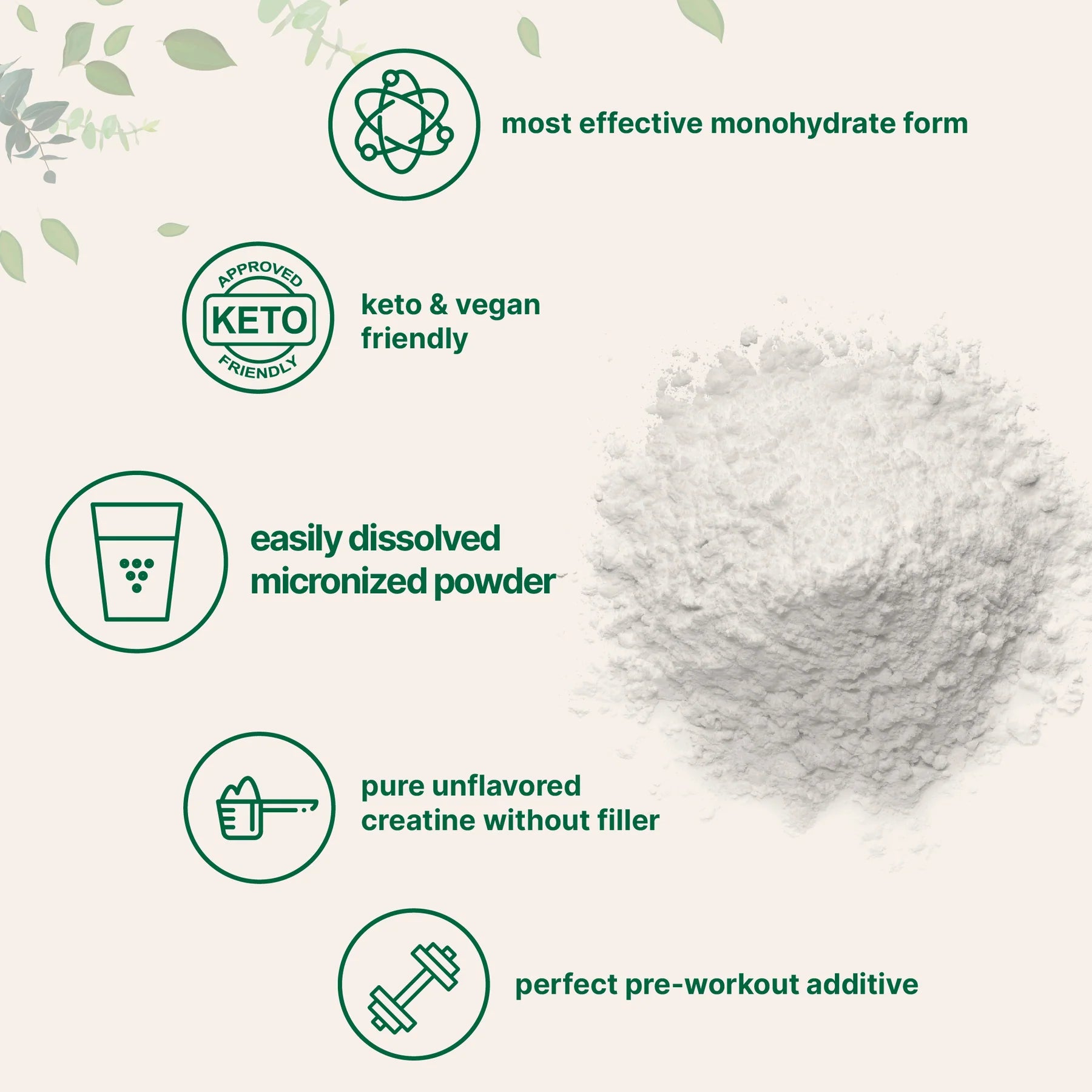 Creatina Monohidratada micronizada en Polvo de Microingredients. Características generales: Keto y vegana, fácil de disolver, pura, pre-workout perfecto | Colombia