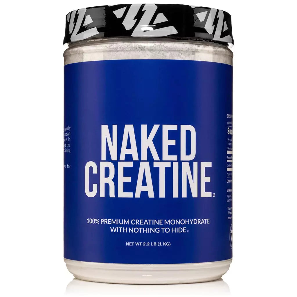Creatina Naked Nutrition_Vista Frontal del empaque_Presentación 1kg_200 servicios
