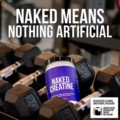 Creatina pura sin nada que ocultar, sin sabores, endulzantes o colorantes artificiales